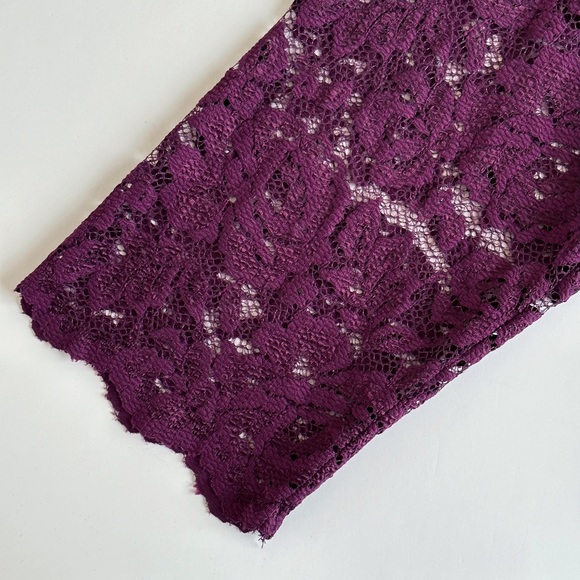 Kiyonna Plum Scalloped Lace Boudoir Dress Kiyonna Size 2 - 18/20 - Picture 8 of 12